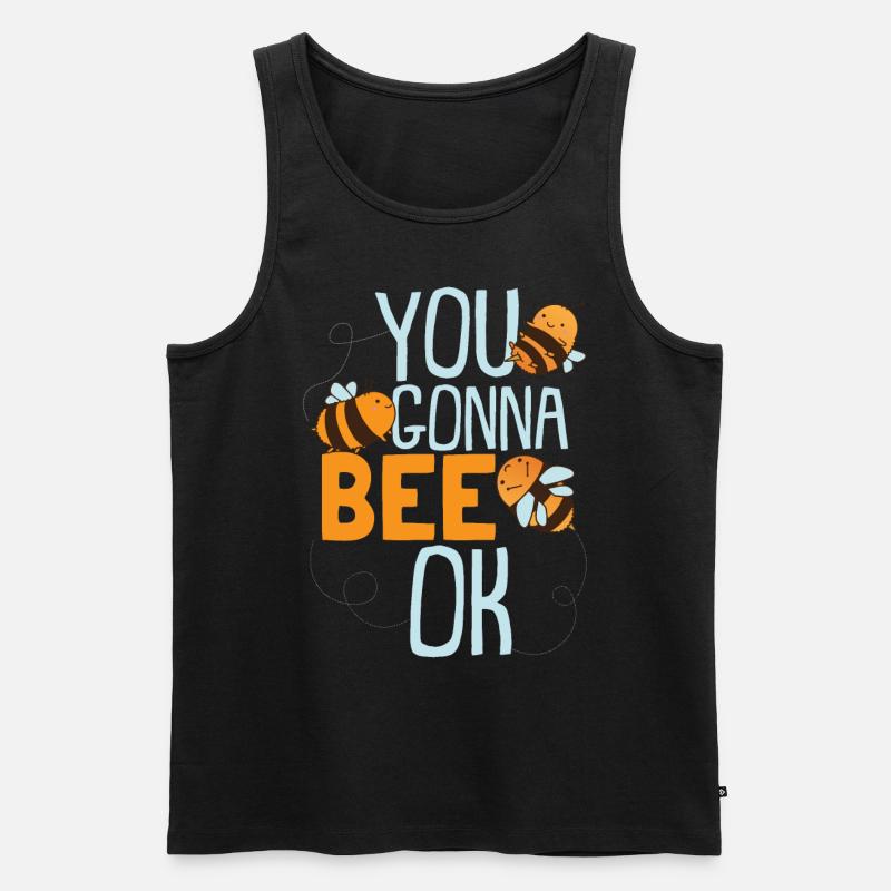 Du gehst zu Bee Ok - Männer Premium Bio Tank Top - Schwarz