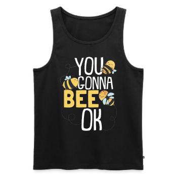 Du gehst zu Bee Ok - Männer Premium Bio Tank Top - Schwarz - Vorne - Michal (187cm)