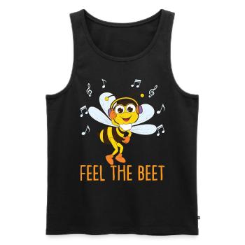 Music Bee Lover - Men's Premium Organic Tank Top - black - Front - AI Model Male 178 light (178cm)