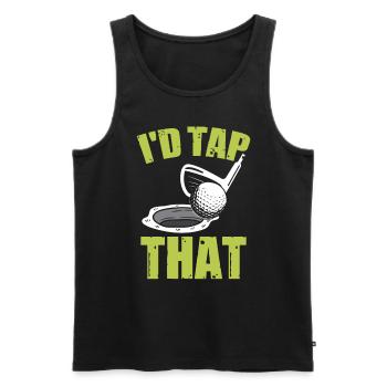 Ich würde darauf tippen - Männer Premium Bio Tank Top - Schwarz - Vorne - AI Model Male 178 light (178cm)