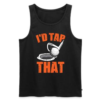I'd Tap That Golfing Golf Funny - Men's Premium Organic Tank Top - black - Front - AI Model Male 178 light (178cm)