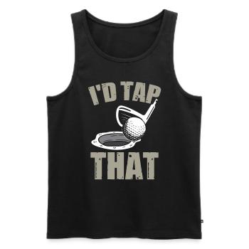Ich würde darauf tippen - Männer Premium Bio Tank Top - Schwarz - Vorne - AI Model Male 178 light (178cm)