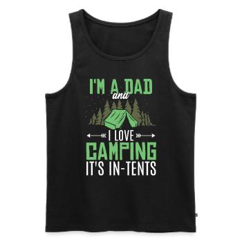 Papa Camping Jogue Fête des pères - Débardeur bio Premium Homme - noir - Devant - Michal (187cm)