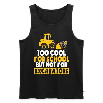 School Excavator Funny Toddler - Men's Premium Organic Tank Top - black - Front - Michal (187cm)