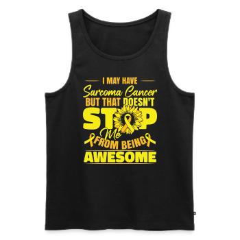 I May Have Sarcoma Cancer - Men's Premium Organic Tank Top - black - Front - AI Model Male 178 light (178cm)