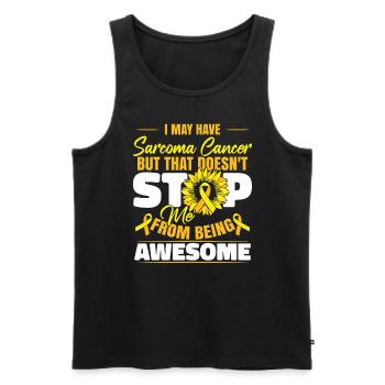 I May Have Sarcoma Cancer - Men's Premium Organic Tank Top - black - Front - AI Model Male 178 light (178cm)