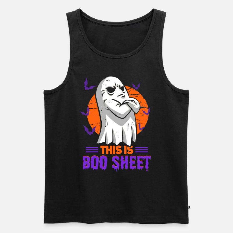 C’est Boo Sheet Ghost Halloween - Débardeur bio Premium Homme - noir