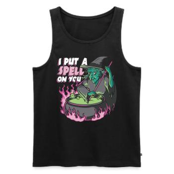 Witch Halloween Costume I Put A Spell On You - Men's Premium Organic Tank Top - black - Front - Michal (187cm)