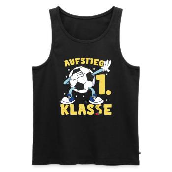 Aufstieg 1. Klasse - Männer Premium Bio Tank Top - Schwarz - Vorne - Michal (187cm)