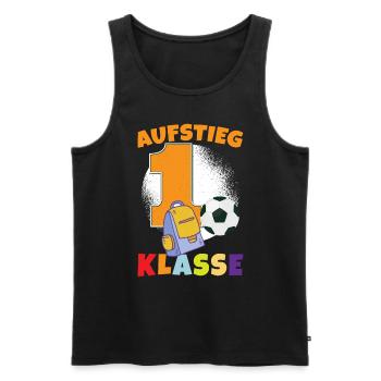 Aufstieg 1 Klasse Einschulung - Männer Premium Bio Tank Top - Schwarz - Vorne - Michal (187cm)