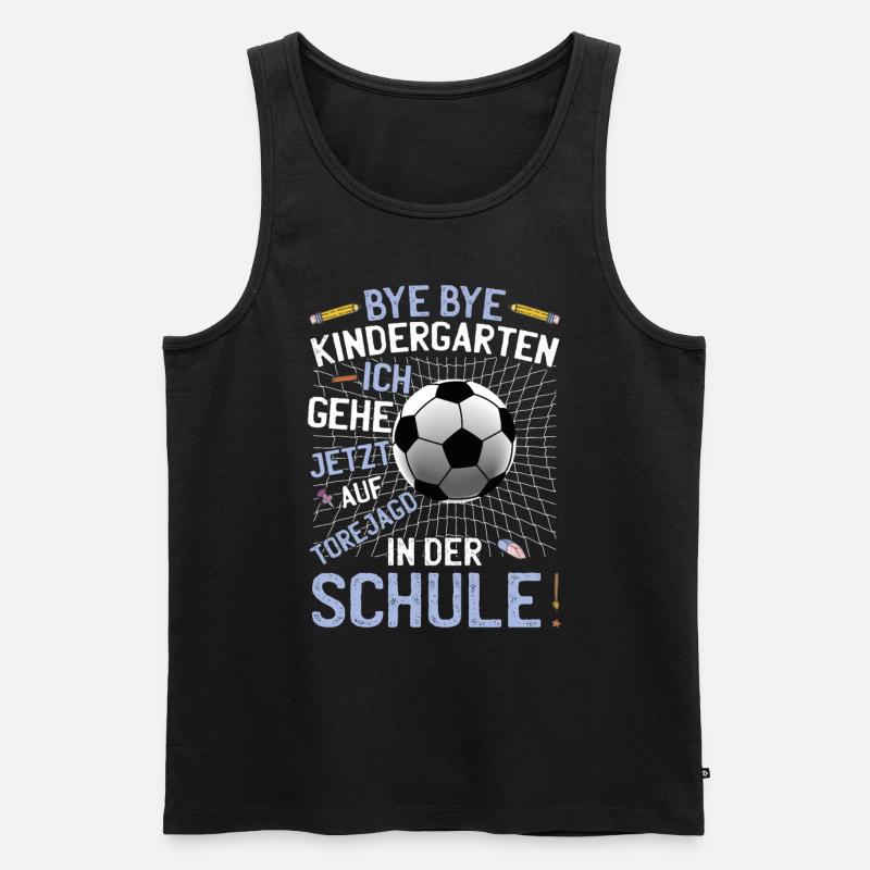 Fußball Schule Schulanfang - Männer Premium Bio Tank Top - Schwarz