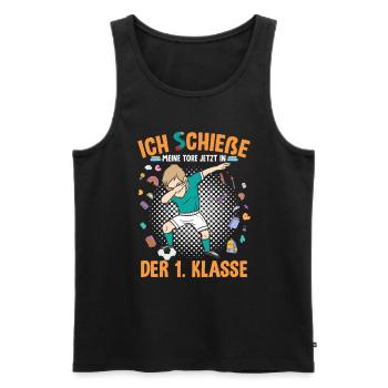 Schultüte 1. Klasse Einschulung - Männer Premium Bio Tank Top - Schwarz - Vorne - Michal (187cm)