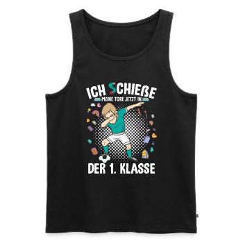 Schulkind 2023 1. Klasse - Männer Premium Bio Tank Top - Schwarz - Vorne - Michal (187cm)