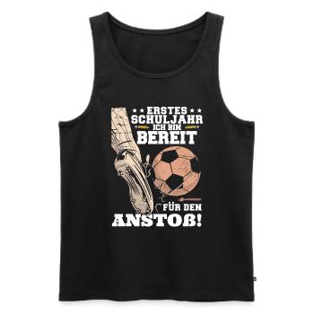 Schulkind Schultag Schultüte Fußball - Männer Premium Bio Tank Top - Schwarz - Vorne - Michal (187cm)