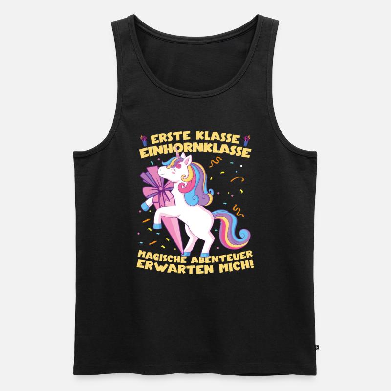 Erste Klasse Einhornklasse - Männer Premium Bio Tank Top - Schwarz