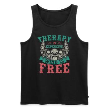 Motorradfahrer - Männer Premium Bio Tank Top - Schwarz - Vorne - AI Model Male 178 light (178cm)