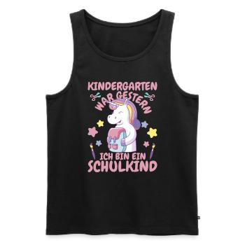 Ich Bin Ein Schulkind Grundschule - Männer Premium Bio Tank Top - Schwarz - Vorne - Michal (187cm)