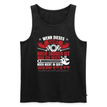 Autoschrauber Humor KFZ Mechaniker Auto - Männer Premium Bio Tank Top - Schwarz - Vorne - AI Model Male 178 light (178cm)