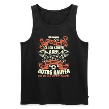 Automechaniker Sprüche Lustig Auto KFZ - Männer Premium Bio Tank Top - Schwarz - Vorne - AI Model Male 178 light (178cm)