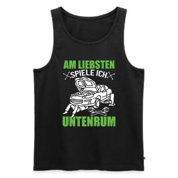 Männer Automechaniker Humor Lustig Auto - Männer Premium Bio Tank Top - Schwarz - Vorne - AI Model Male 178 light (178cm)