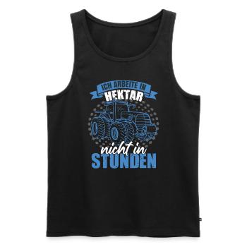 Lustige Bauernhof Traktor Sprüche - Männer Premium Bio Tank Top - Schwarz - Vorne - AI Model Male 178 light (178cm)