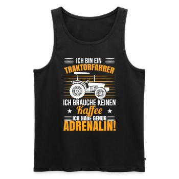 Ich bin Traktorfahrer - Männer Premium Bio Tank Top - Schwarz - Vorne - AI Model Male 178 light (178cm)