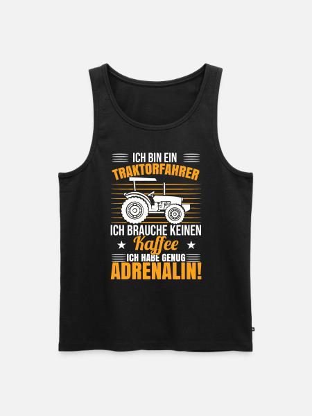 Ich bin Traktorfahrer - Männer Premium Bio Tank Top - Schwarz