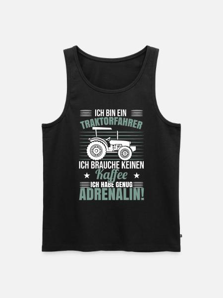 Ich Bin Ein Traktorfahrer - Männer Premium Bio Tank Top - Schwarz
