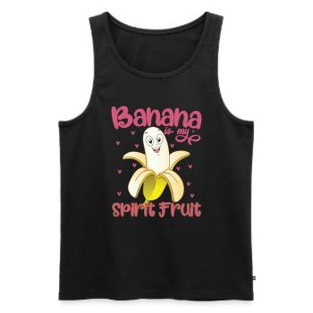Drôle de banane est mon fruit spirituel - Débardeur bio Premium Homme - noir - Devant - Michal (187cm)