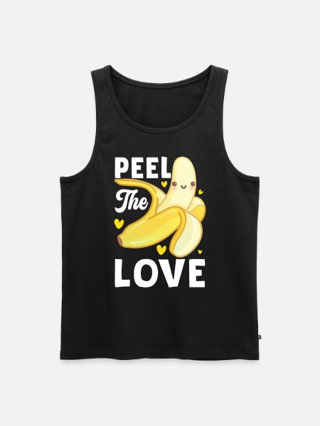Peel The Love Banana Fruit - Men's Premium Organic Tank Top - black