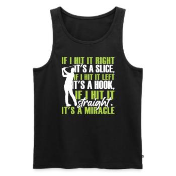 Funny Golfing Golf Player - Men's Premium Organic Tank Top - black - Front - AI Model Male 178 light (178cm)