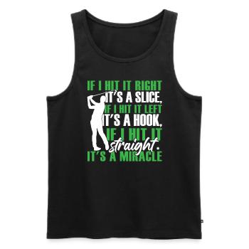 Lustige Liebe Golf - Männer Premium Bio Tank Top - Schwarz - Vorne - AI Model Male 178 light (178cm)
