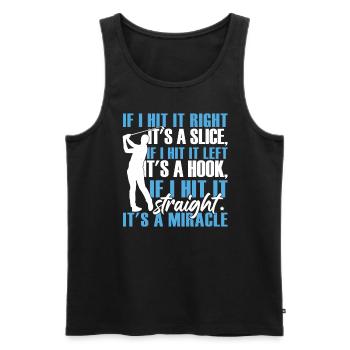 Golf Accessories Funny - Men's Premium Organic Tank Top - black - Front - AI Model Male 178 light (178cm)