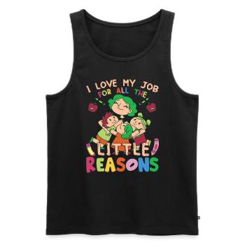 I Love My Jobs For All The Little Reasons - Men's Premium Organic Tank Top - black - Front - Michal (187cm)