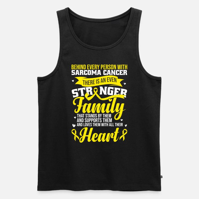 Unterstützung bei Sarkomkrebs - Männer Premium Bio Tank Top - Schwarz
