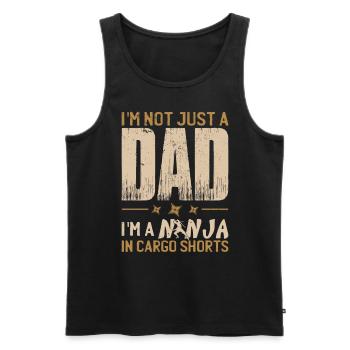 I'm Not Just A Dad I'm A Ninja - Men's Premium Organic Tank Top - black - Front - AI Model Male 178 light (178cm)