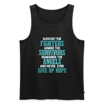 PTSD Awareness Month - Men's Premium Organic Tank Top - black - Front - AI Model Male 178 light (178cm)