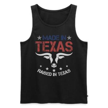 Aufgewachsener Texas-Texaner - Männer Premium Bio Tank Top - Schwarz - Vorne - AI Model Male 178 light (178cm)