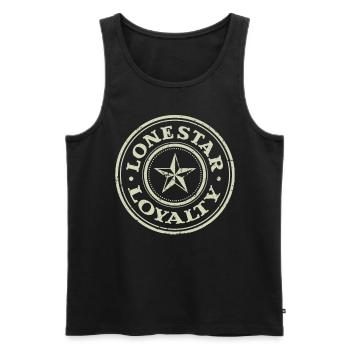 Lone Star Loyalität - Männer Premium Bio Tank Top - Schwarz - Vorne - AI Model Male 178 light (178cm)