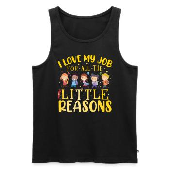 I Love My Job For All The Little Reasons - Men's Premium Organic Tank Top - black - Front - Michal (187cm)