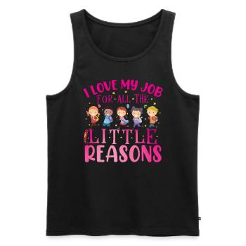 I Love My Job For All The Little Reasons - Men's Premium Organic Tank Top - black - Front - Michal (187cm)