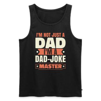Papa Blague Maître Drôle Fête des Pères - Débardeur bio Premium Homme - noir - Devant - Michal (187cm)