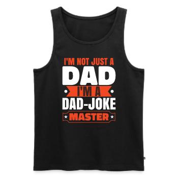 Je suis un maître de blagues de père - Débardeur bio Premium Homme - noir - Devant - Michal (187cm)
