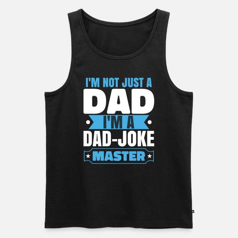 Ich bin ein Papa-Witze-Meister - Männer Premium Bio Tank Top - Schwarz