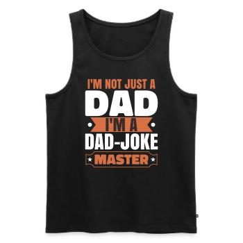 Papa Maître Blague - Débardeur bio Premium Homme - noir - Devant - Michal (187cm)