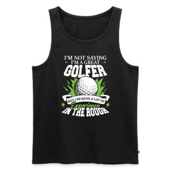 Ich bin ein großartiger Golfer - Männer Premium Bio Tank Top - Schwarz - Vorne - Michal (187cm)