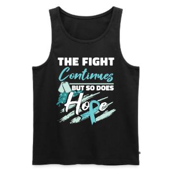PTSD Warrior PTSD Awareness Month - Men's Premium Organic Tank Top - black - Front - AI Model Male 178 light (178cm)