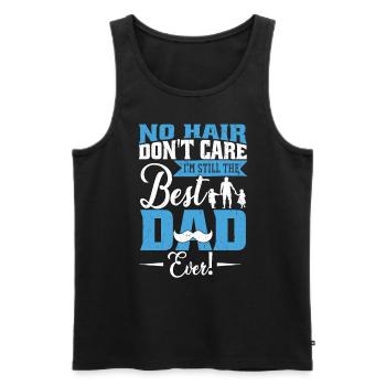 Bester Vater aller Zeiten Vaterwitz Vatertag - Männer Premium Bio Tank Top - Schwarz - Vorne - AI Model Male 178 light (178cm)