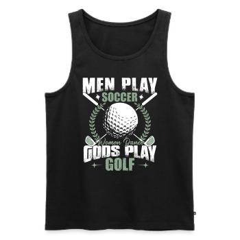 Les dieux jouent au golf - Débardeur bio Premium Homme - noir - Devant - Michal (187cm)