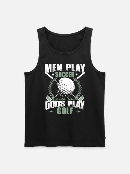 Gods Play Golf - Men's Premium Organic Tank Top - black
